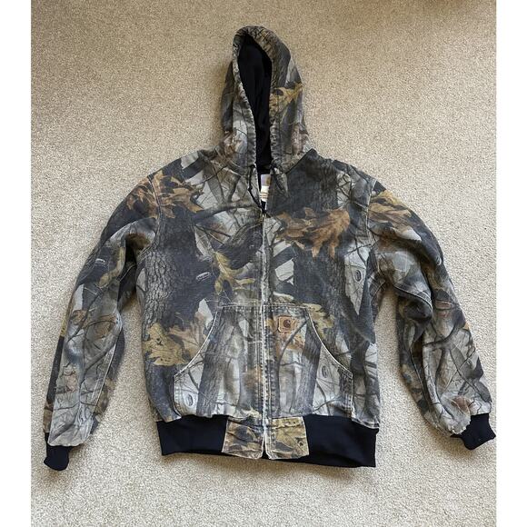 Carhartt Thrashed Distressed Realtree Camo Jacket Real Tree Men's Size Medium - Picture 15 of 15